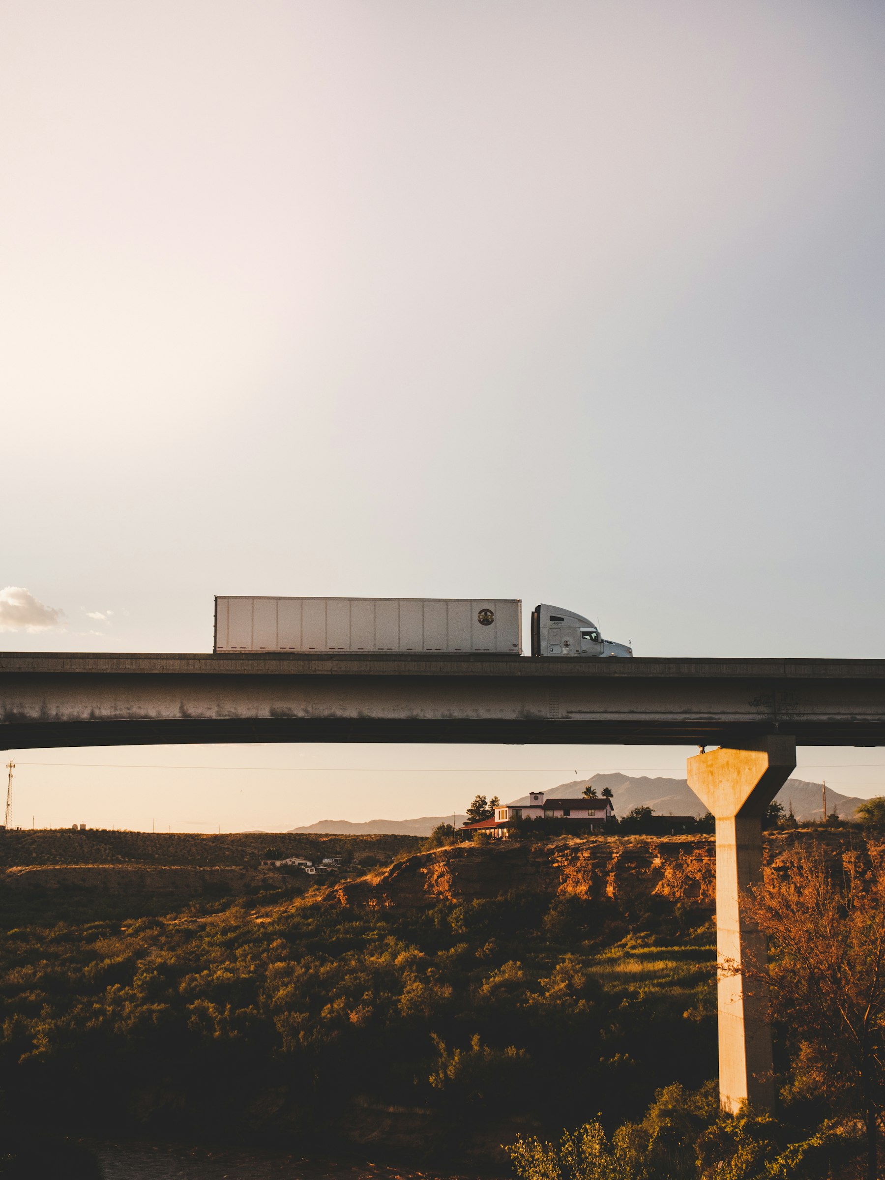 Freight truck on the highway